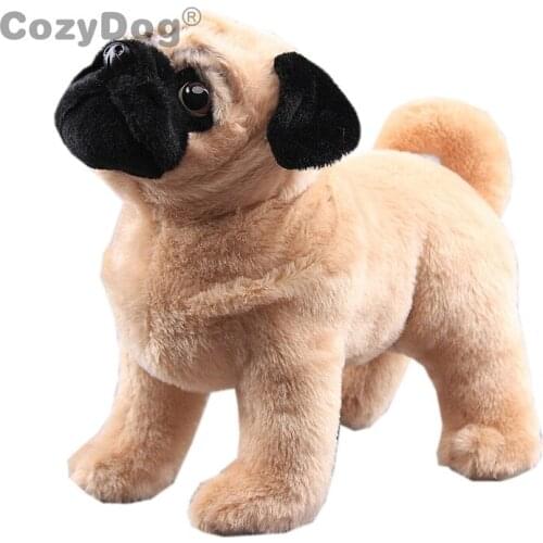 32 x 27 cm Cute Pug Dog Plush Toys Doll Peluche Big Size Dog Soft Stuffed Animals Toy Pillow Women Kids Gift Home Sofa Car Decor