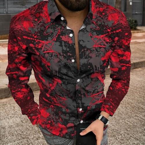 2021 New 3D Color Matching Printed Shirt Men/Women Hip Hop Autumnr Funnyt Streetwear Long Sleeve Cardigan Tops Casual Lapel