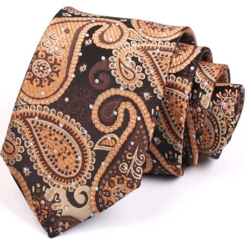 New Design Mens Jacquard 7.5 CM Wide Ties High Quality Fashion Luxury Neck Tie For Men Business Suit Work Necktie with Gift Box
