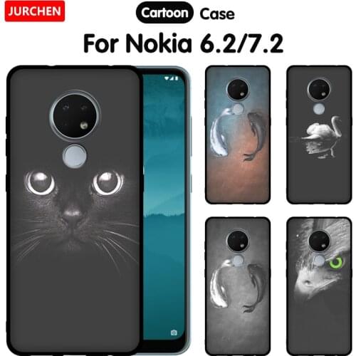JURCHEN Soft TPU For Nokia 6.2 / 7.2 2019 Case Cover Silicone Cartoon Print Phone Case For Nokia 6.2 For Nokia 7.2 Case