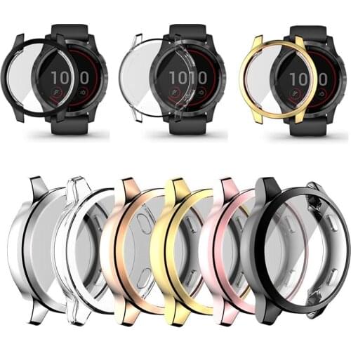 TPU Soft Screen Glass Protector Case Shell Frame For Garmin Vivoactive 4/4S Venu 2/2S 40mm 45mm Bumper Vivoactive4 Venu2 Cover