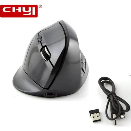 CHYI Wireless Vertical Mouse 2.4Ghz Rechargeable Ergonomic Optical 1600 DPI Usb Computer Mause 3D 6 Button Gamer Mice For Laptop