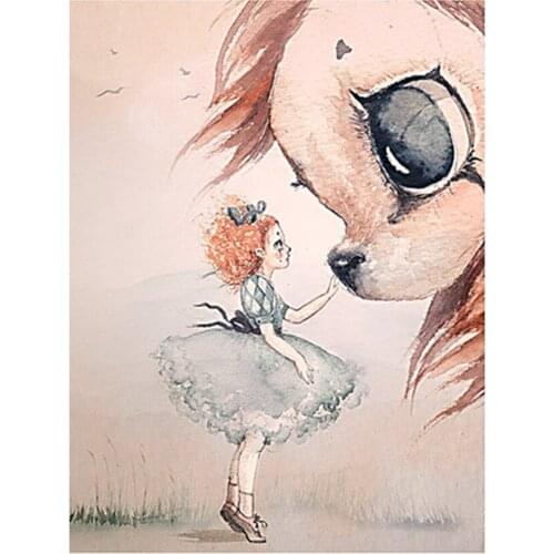 Rabbit Boy And Girls Cartoon Angel DIY 11CT Cross Stitch Embroidery Kits Craft Needlework Set Cotton Thread Printed Sale