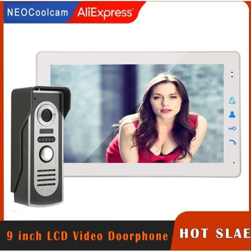 NEOCoolcam 9 inch LCD Wired Video Door Phone Intercom Speakerphone Intercom System With 1200tvl Outdoor IR Night Vision Camera