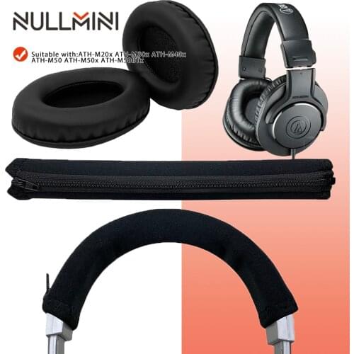 NullMini Replacement Earpads for ATH-M20x ATH-M30x ATH-M40x ATH-M50 ATH-M50x ATH-M50BTx Headphones Headband Earmuff Headset