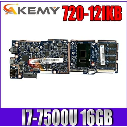 Original for Lenovo MIIX 720 Laptop motherboard MIIX 720 I7-7500U 16GB NM-A991 PN 5B20M65395 tested good free shipping