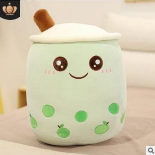 Lovely pearl milk tea cup pillow plush toy bed sleeping cushion office nap pillow girl heart gift