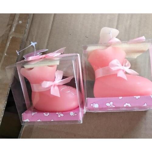 Quevinal baby shower favor candle gift--Baby Shoes Candle craft candle baby favor birthday party decoration 100pcs/lot