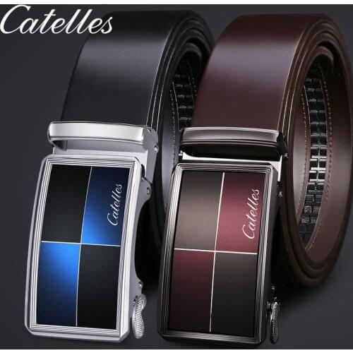 Genuine Leather Belts For Men Automatic Alloy Buckle Better Gifts Business Top Quality Belt