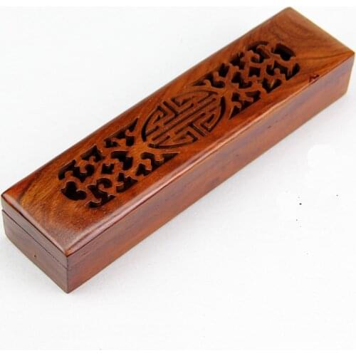 Carved wood, rosewood, incense burner box, lying, incense box, wooden incense burner, censer, line, Hollow, Classical