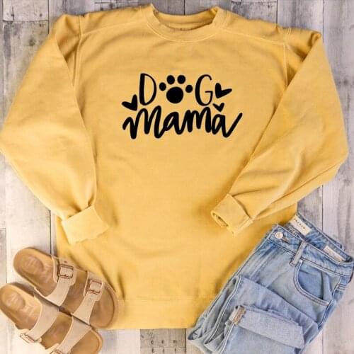 Dog mama cute little heart paw graphic cute pure cotton kawaii dog mother lover 90s young street style sweatshirt pullovers top