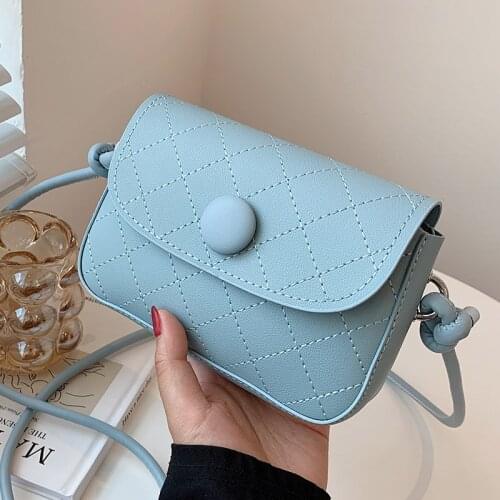 Women Diamond Lattice Crossbody Bags Lozenge Designer Handbags Female Flap Quilted Messenger Bag Simple Square Shoulder Bags Sac