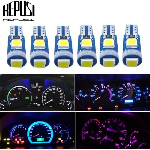 6Pcs T5 LED Lamp 73 74 3030 SMD Bulb Instrument Panel Lights for Subaru BRZ Legacy Tribeca Outback Forester Impreza Canbus