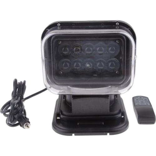 LED Work Light Clear Lens Spotlight Black Casing with Remote Controller