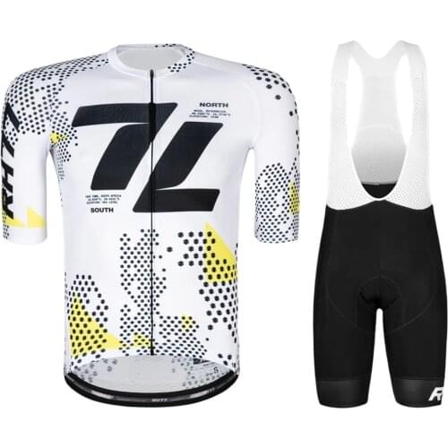 Rh77 Cycling Jersey Set Clothing Men Breathable Mtb Bicycle Short Sleeve Shirt Road Bib Shorts Kit Roupa Maillot Ciclismo Hombre