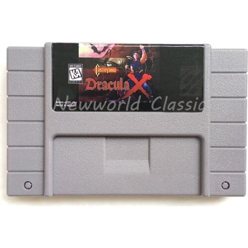Castlevania Dracula X USA Version for 16 bit Gray Video Game Cartridge Card For NTSC Game Player
