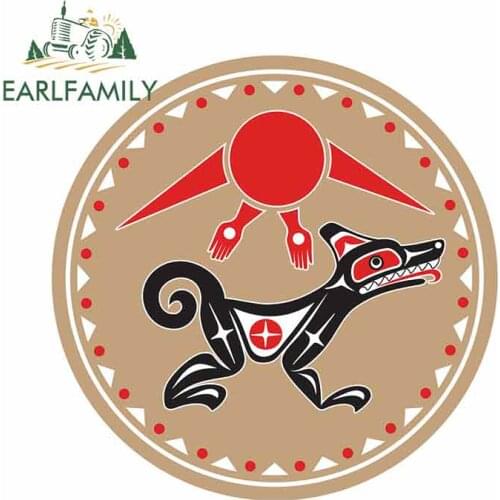 EARLFAMILY 13cm x 13cm For Wolf Vinyl Car Stickers Waterproof Decal Personality Creative For VAN RV VAN Occlusion Scratch