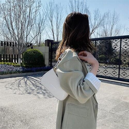 Vintage Pu Leather Small Shoulder Bags for Women Bright Color Totes Bag Female Leather Handbag And Purse Ladies Clutch