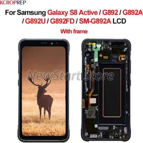 With Frame For Samsung Galaxy S8 Active G892 LCD Display Touch Screen Assembly 5.8" For Samsung G982A G892U G892FD SM-G892 lcd