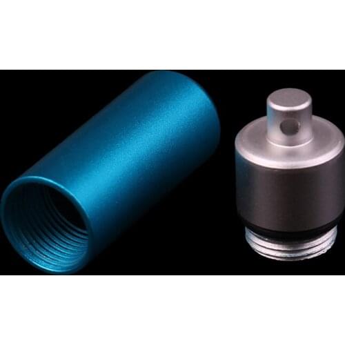 1Pcs Portable Waterproof Aluminum Pill Box Medicine Case Container Bottle Holder Keychain Carabiner Outdoor Pill Case Pillbox