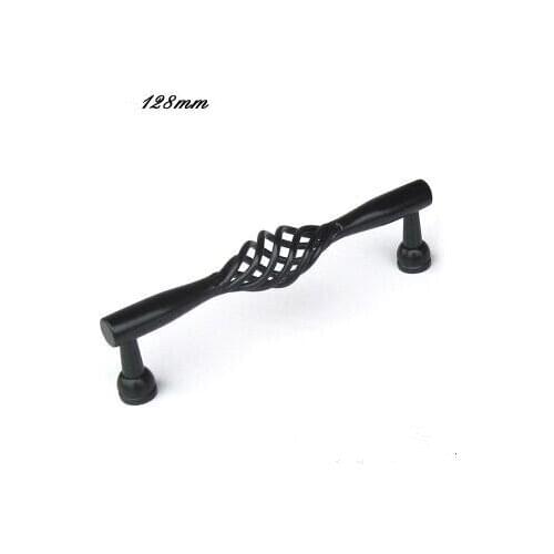 128mm black kitchen cabinet drawer handle birdcage dresser cupboard wardrobe furniture hardware decoration handles pulls 5"