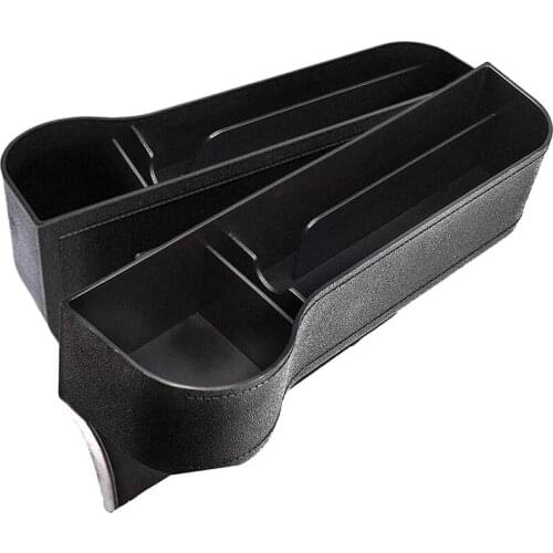 2PCS Car Seat Storage Box Console Side Pocket Coin Phone Organizer Cup Holder