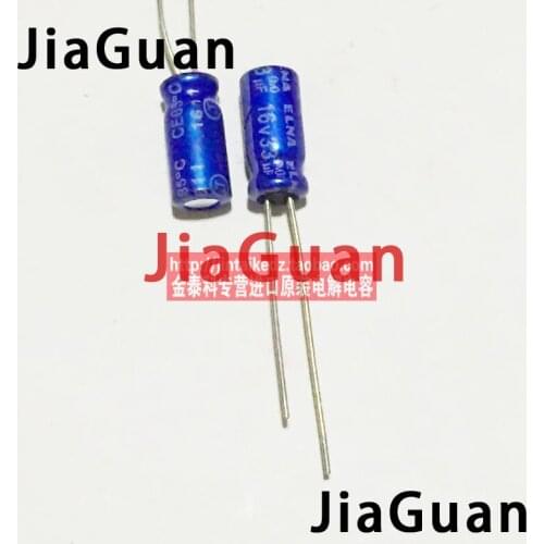 50pcs NEW ELNA RE3 16V33UF 5X11MM audio electrolytic capacitor 33uF/16V blue robe 33UF 16V re3 16v 33uf