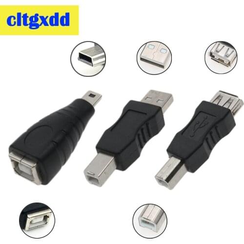 Cltgxdd Hight Speed USB 2.0 type A Female to type B Male Mini V3 Printer Scanner Adapter data sync Coupler Converter Connector