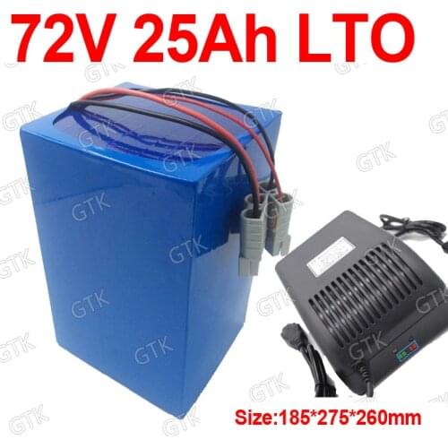 GTK 72V 25AH LTO Lithium titanate battery with BMS 30S for 3000W bike scooter bicycle motorcycle golf cart + 5A charger