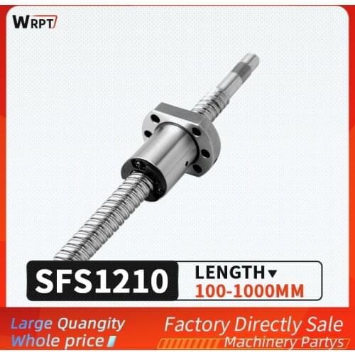 CNC 1pcs ball screw SFS1210-100mm-1000mm standard processing BKBF/EKEF/FKFF processing + SFS1210 silent nut, 3D printer