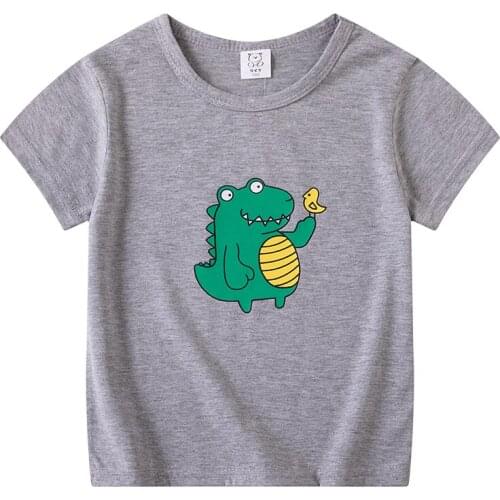 2021 Kids Clothes New Summer Fashion Boys 3T To 8T T- Shirt Kids Shirts Children Cotton Cartoon Tops Clothing Short 100% Cotton