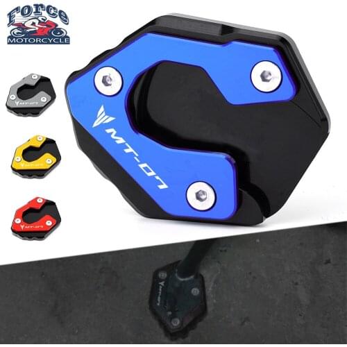 For Yamaha MT07 MT-07 2014-2019 2018 2020 Motorcycle Accessories CNC Kickstand Side Stand Enlarge Plate Extension Pad Support