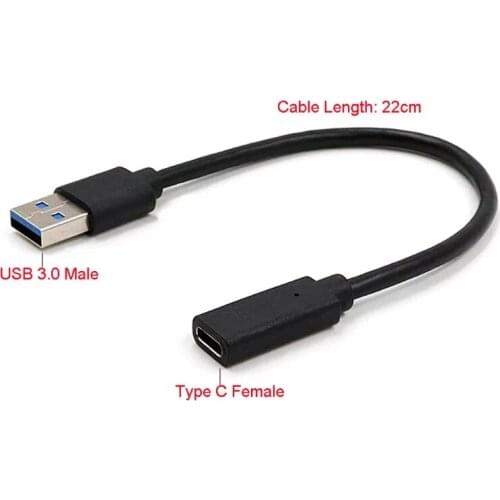 USB 3.1 Type C Female To USB 3.0 Male Adapter Cable For Macbook Android Phone