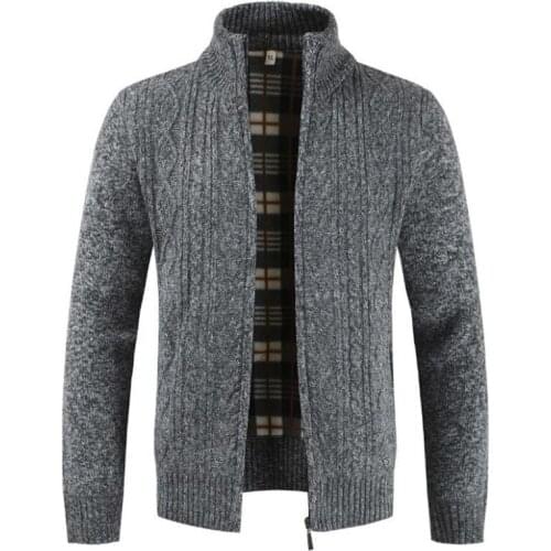 Cardigan sweaters autumn thick warm knit sweater man Mens jackets coats Casual menswear point