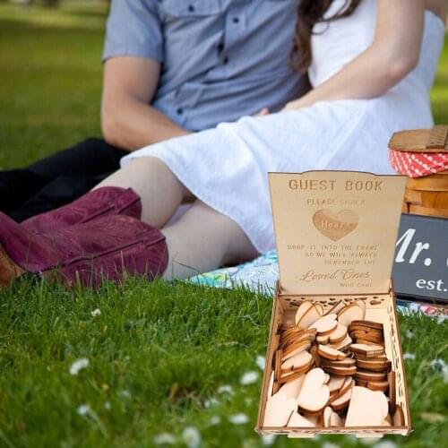 Heart Holder Box Wooden Wedding Sign a Heart Drop Box For Guest Book Message Box Wedding Gift For Friends