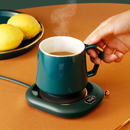 Creative Coffee Mug Cup Warmer for Coffee Milk Water Cocoa Tea for Office Desk Use Electric Heating Plate 8 Hours Auto Shut Off
