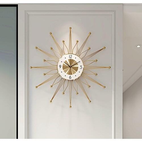 Creative Large Wall Clocks Silent Nordic Modern Luxury Living Room Wall Clocks Metal Relogio De Parede Home Decoration DG50WC