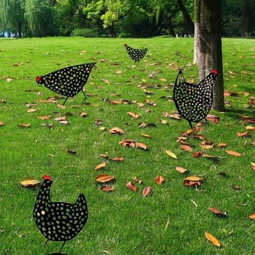 Chicken Yard Art Garden Statues Backyard Lawn Stakes Plastic Duck Hen Yard Decor Gift Garden Decoration Garden Ornaments