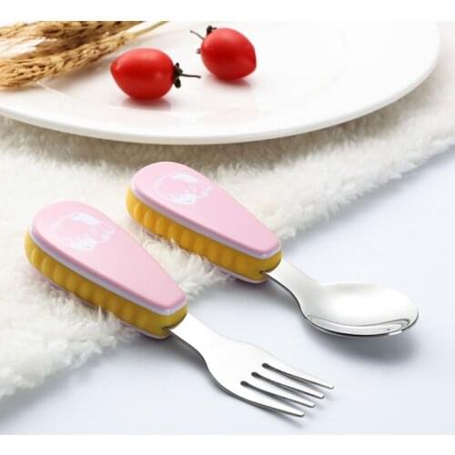 2pcs Baby Soft silicone feeding spoons baby Spoon Safety Tableware Infant Learning spoons