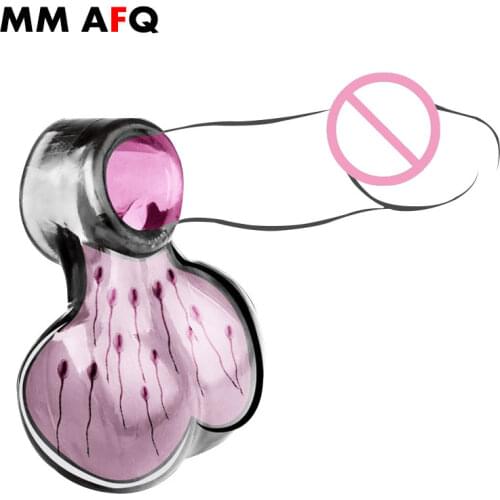 Squeeze Ball Testicles Sack Enhancer Penis Cock Ring Scrotum Pouch Sex Toy for Men Erection Enhancer Delay Ejaculation Sexuality