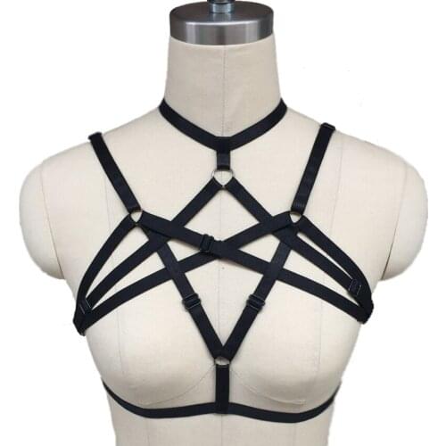 New Porn Women Sexy Lingerie Hot Harness Erotic Lingerie Cage Bra Body Harness Harajuku Gothic Fetish Wear Harness Cage Bra