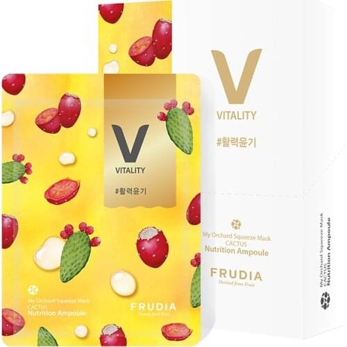 FRUDIA Official [Korea NO.1 Facial mask] - My Orchard Squeeze Mask Cactus 10ea (Skin care, Korea cosmetic, mask pack)