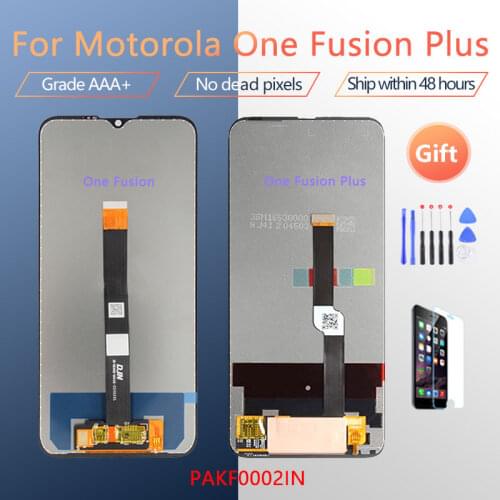 Original For Motorola Moto One Fusion Display Touch Screen Panel Sensor Digiziter Replac New For Moto One Fusion Plus LCD