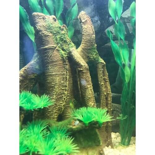 Resin Aquarium Ornament Trunk Fish Tank Tree Log Mountain View Aquarium Rockery Hide Cave Wood Landscape Fish Tank Betta Decor