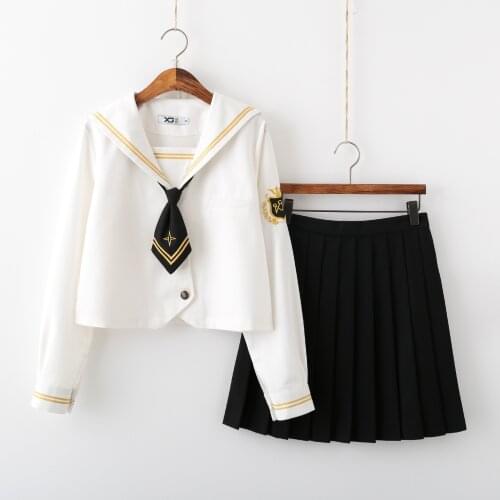 Fashion New 2021 Spring School Girls Japan School Uniform JK Uniform Students Suit Fashion College Sailor Costume