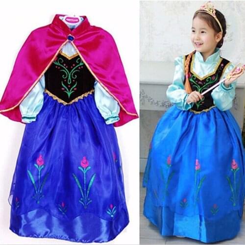 BOTEZAI Baby Girl Elsa Dress for Girls Clothing 3 4 5 6 7 8 10yrs Cosplay Elsa Costume Halloween Party Princess dresses Teens