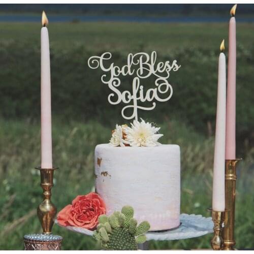 God bless cake topper, Cake topper for Baptisms, Baptism cake topper, First Communions, and Confirmations
