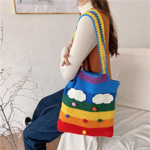 Rainbow Sweet Heart Cloud Phone Coin Bag Handbag