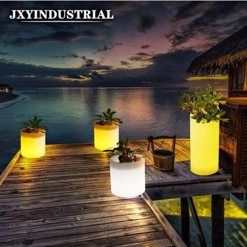 RGB 16 COLORS CHANGING CORELESS LED FLOWER POT/ 40CM/80CM/110CM REMOTE PLASTIC COLORFUL BAR HOME DECORATION LIGHTING