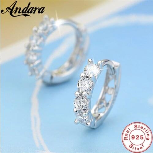 Wholesale 925 Sterling Silver Earrings Inlaid With Zircon Crystal Earrings For Women Wedding Jewelry Gifts